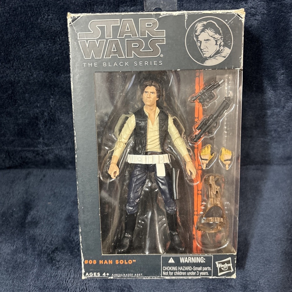 Star Wars Black Series #08 Han Solo 6" Figure Hasbro 2013 Open Box